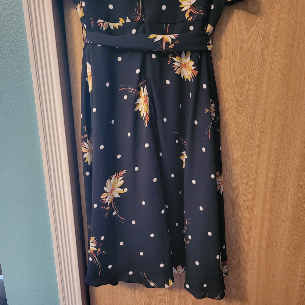 Banana Republic Factory Black Dress with Floral and Polka Dots - Picture 13 of 13